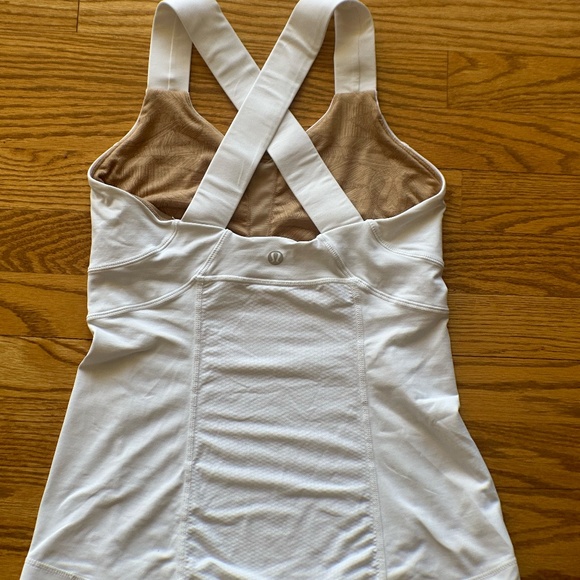 Lululemon White Push UR Limits Tank Top - Size 4 - Picture 3 of 4